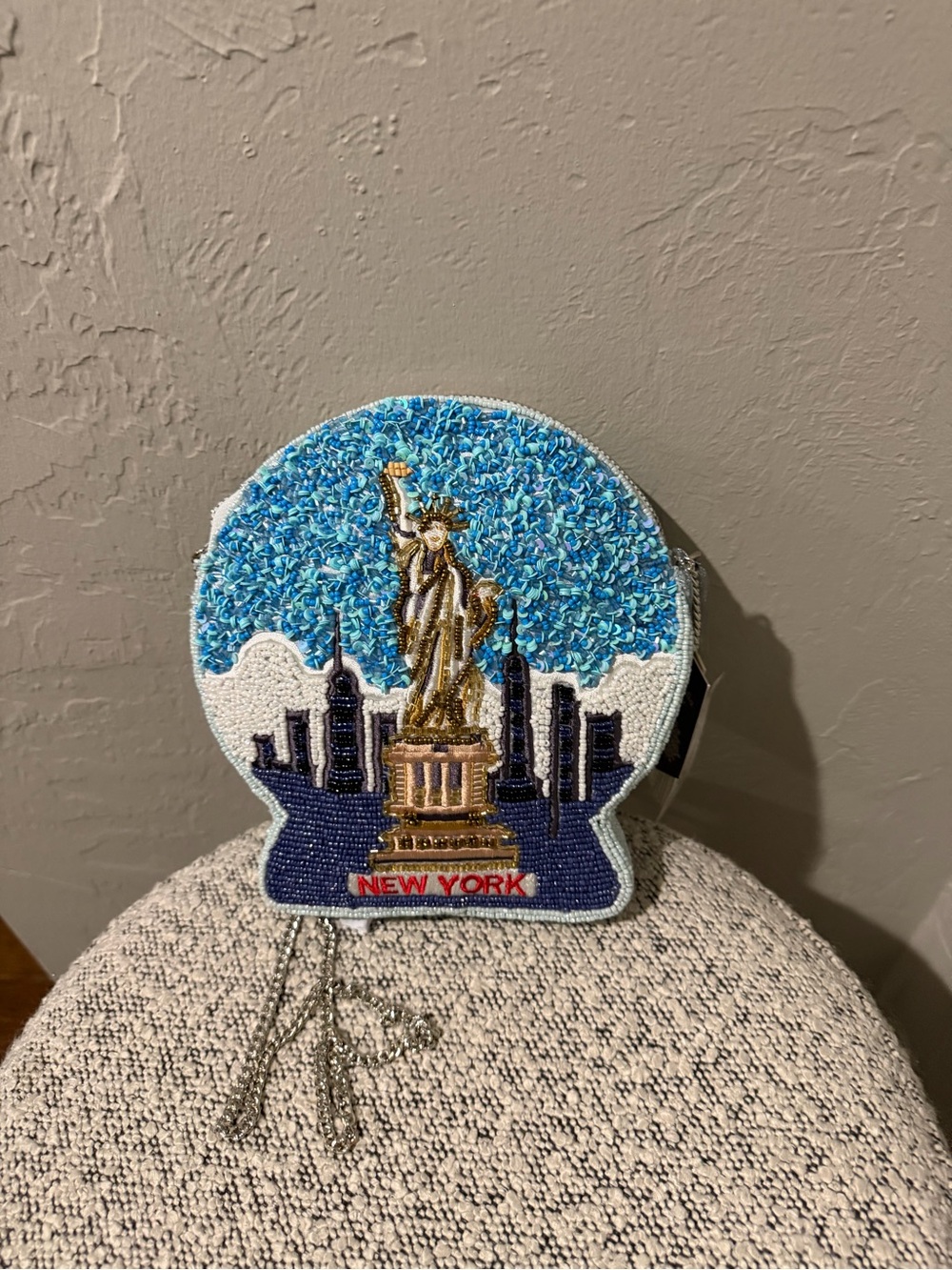 NYC Snowglobe Beaded Bag